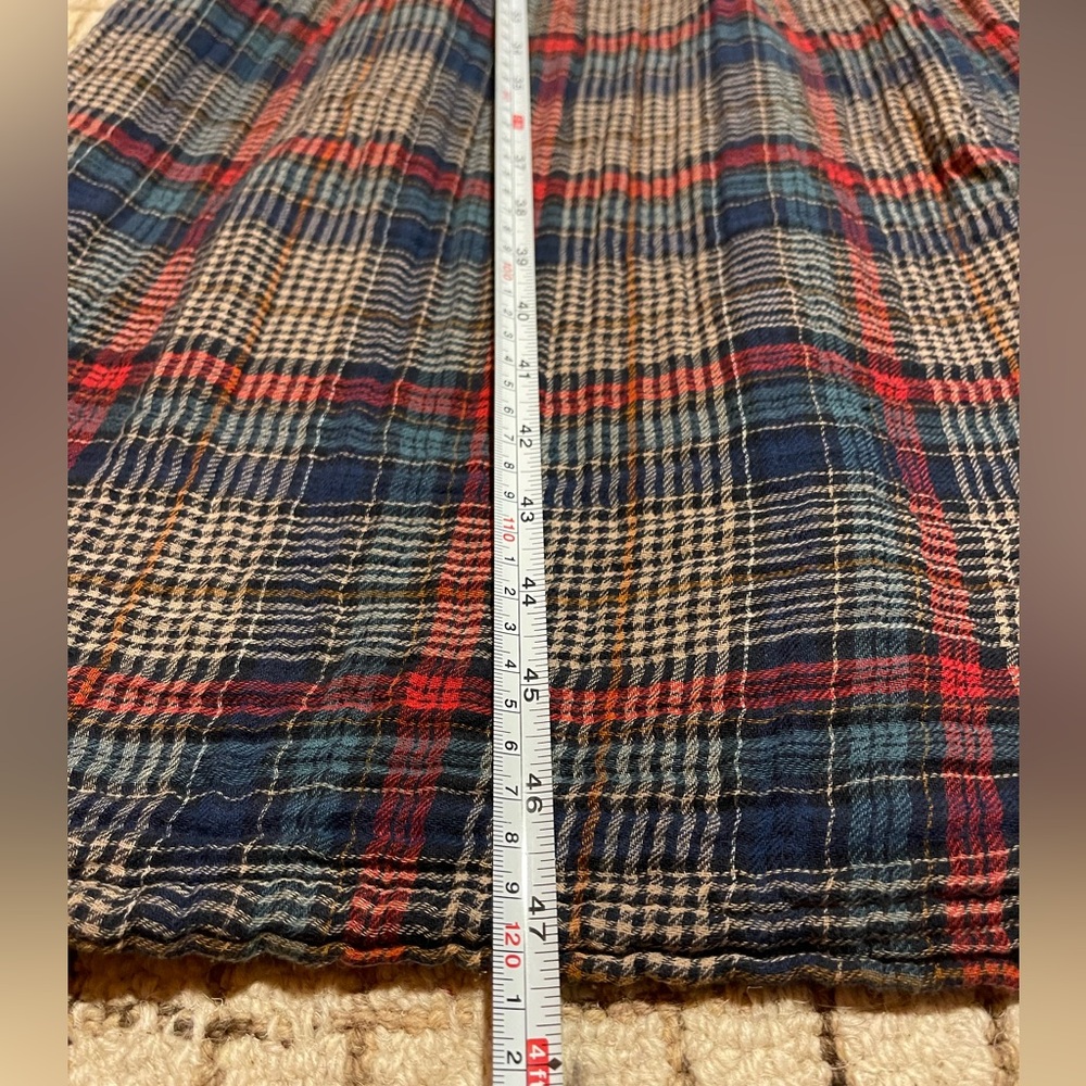 100% Cotton Natural Life Multicolor Plaid Midi Dress | Medium - Picture 13 of 14